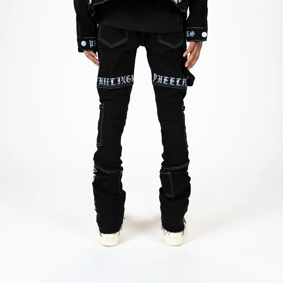 PHEELINGS "DEFYING ODDS" CARGO FLARE STACK DENIM JEANS ONLY - Picture 6 of 8